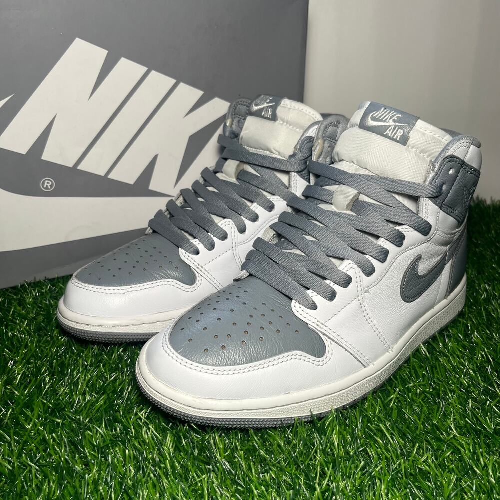 Nike Air Jordan 1 Retro High OG 'Stealth' Gray/White (555088-037)-Men US 8